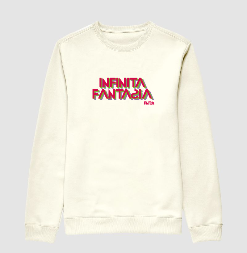 MOLETOM SUÉTER SLIM "INFINITA FANTASIA" / LETTERING GRANDE 