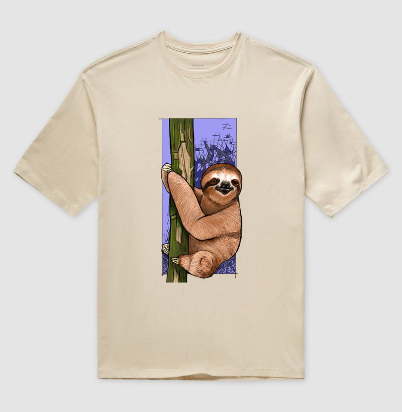 Camiseta Oversized Bicho Preguiça