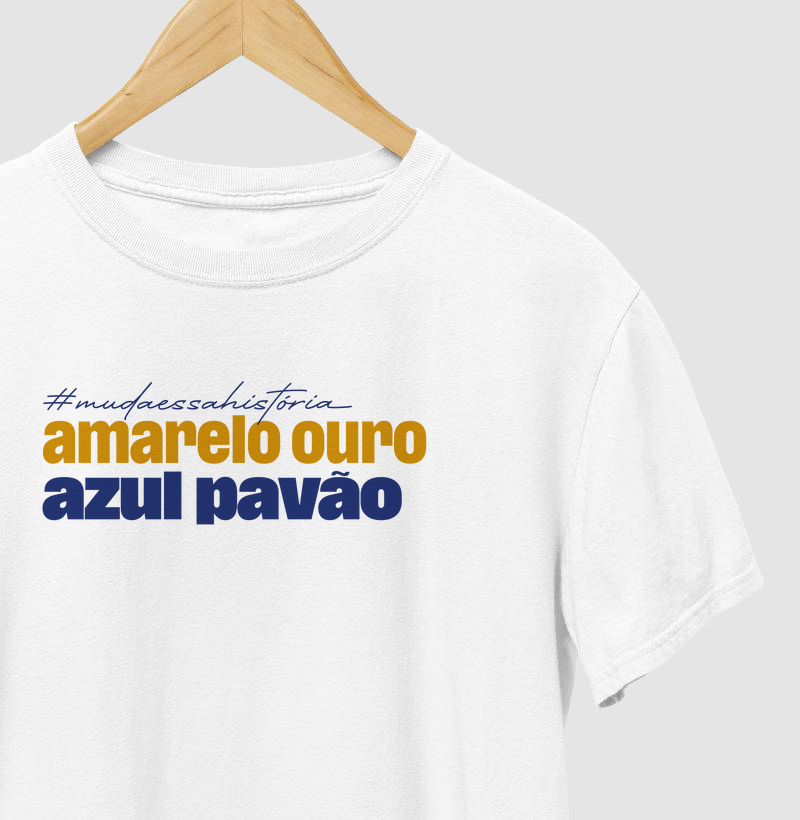 Amarelo ouro, Azul pavão