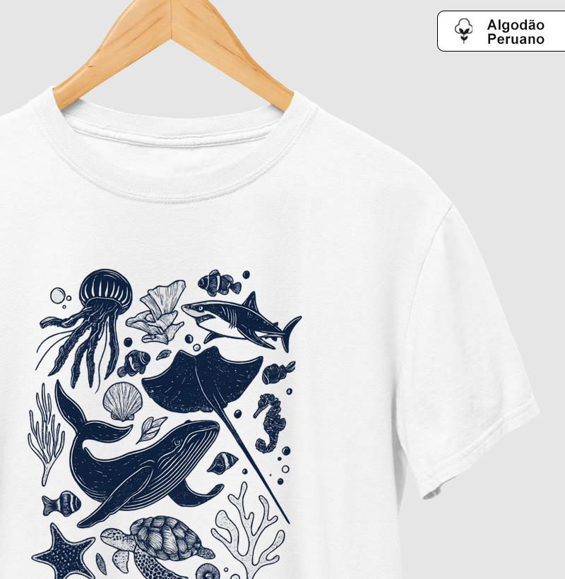 Camiseta Algodão Peruano - Maré Calma