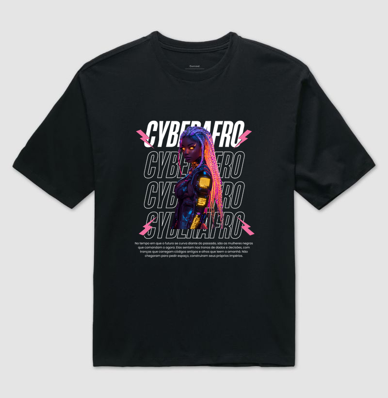 Camiseta Oversized Cyber Queen