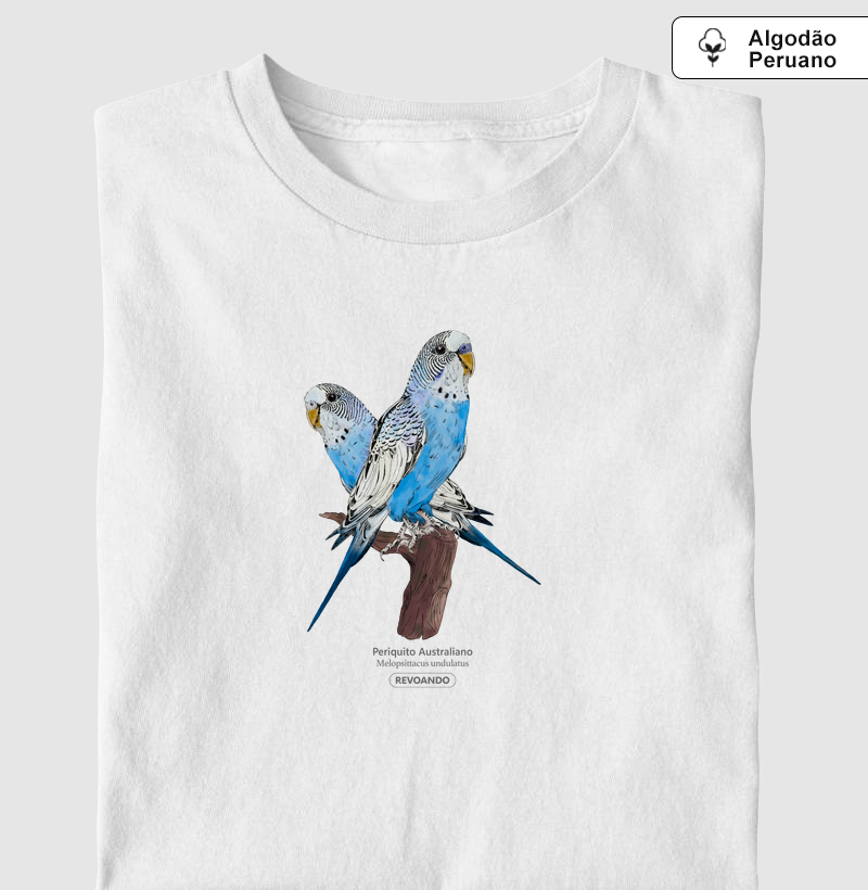 Love Friends - Periquito Australiano Azul - Algodão Peruano
