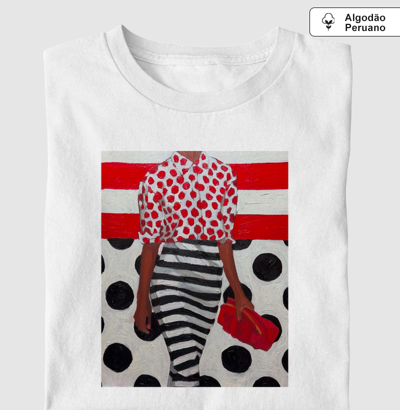 Red Pois & Black Stripes