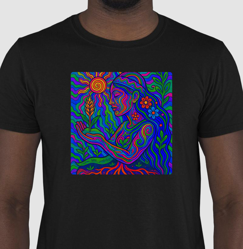 Camiseta pachamama psicodélica