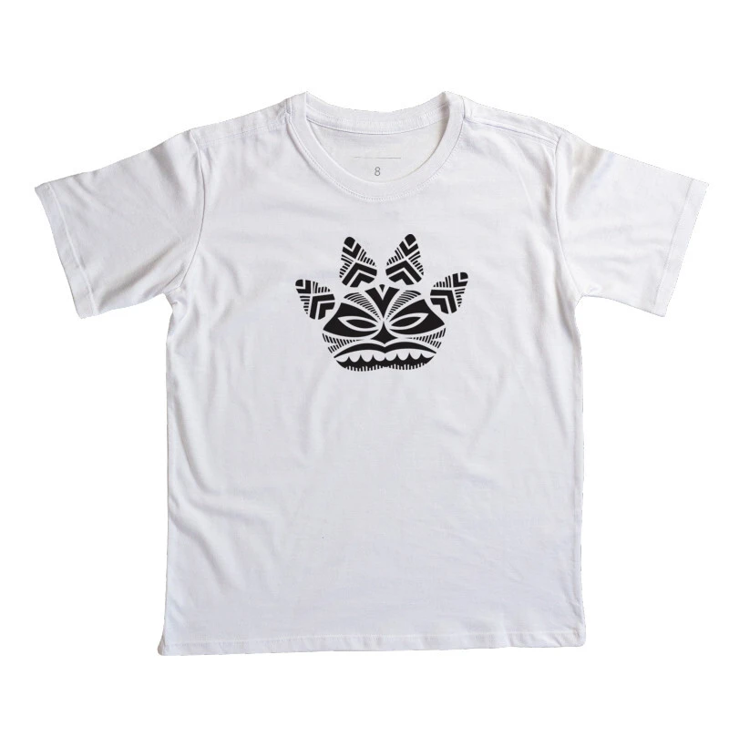 Camiseta Infantil Camaleão Pata Maori Mascara