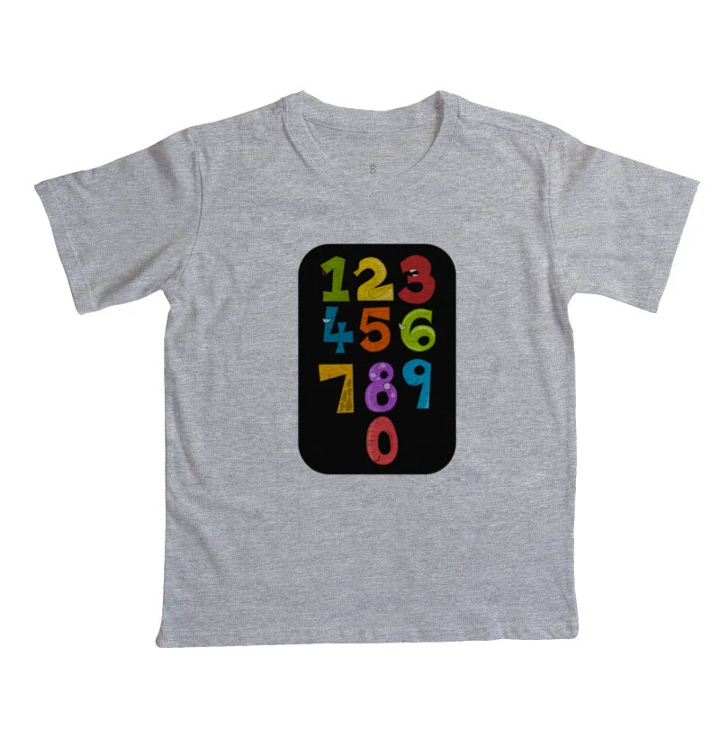 camiseta infantil números