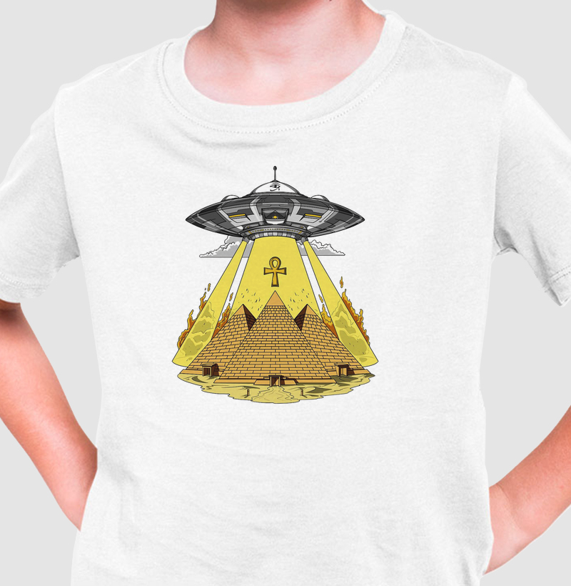 Camiseta Infantil - Quem Contruiu as Piramides