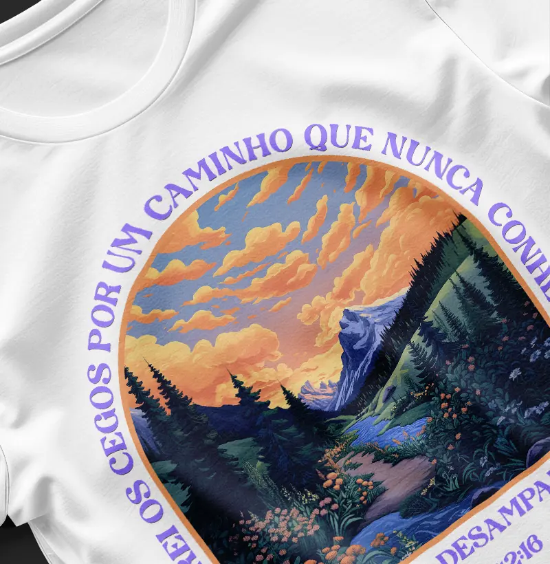 Blusa E guiarei os cegos por um caminho que nunca conheceram e nunca os desampararei - Isaias 42:16