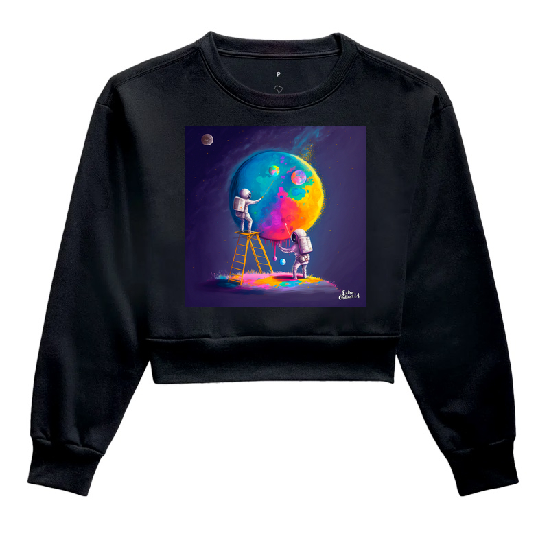 Astronautas Pintando a Lua 