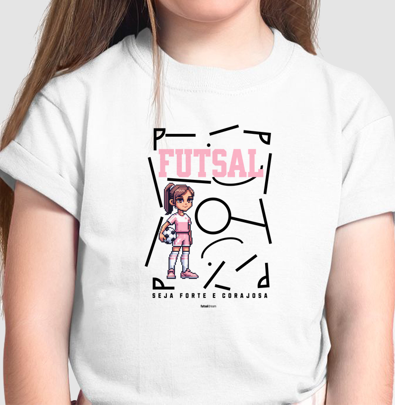 Camiseta Infantil Seja forte e corajosa