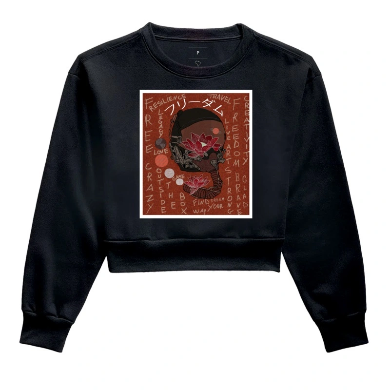 cropped moletom "FORA DE ÓRBITA "