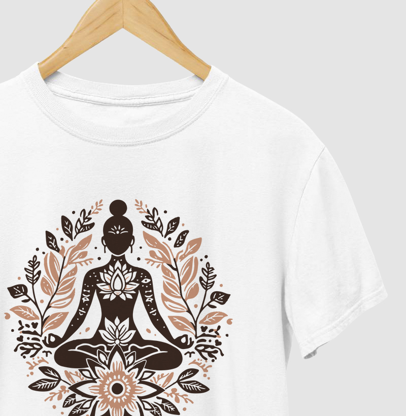 Yoga Asana – Meditativo (estampa colorida central)