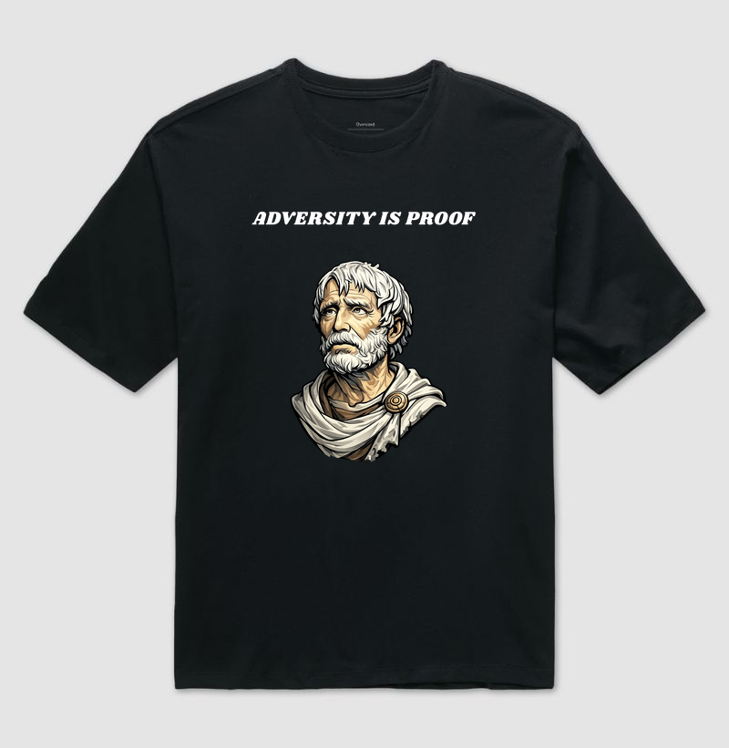 Camiseta Oversized "Sêneca - The Proven Stoic" (Dark)