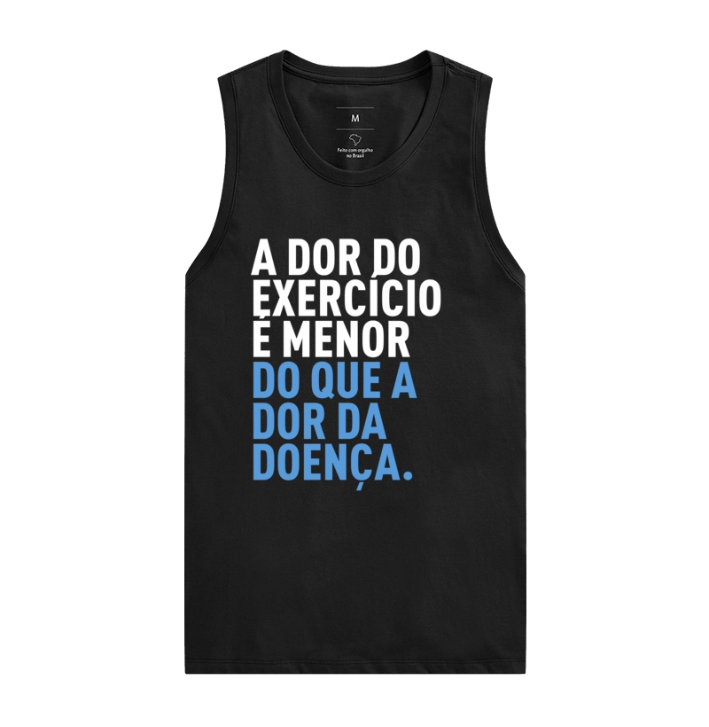 A dor do exercício regata