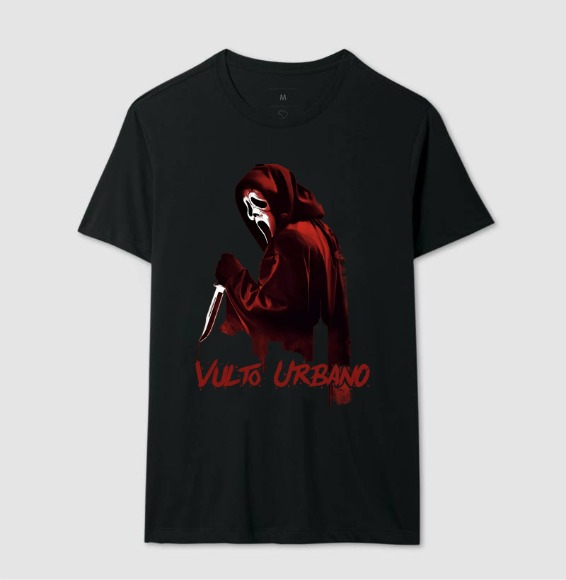 Camiseta de Horror Caveira da Sombra Vulto Urbano