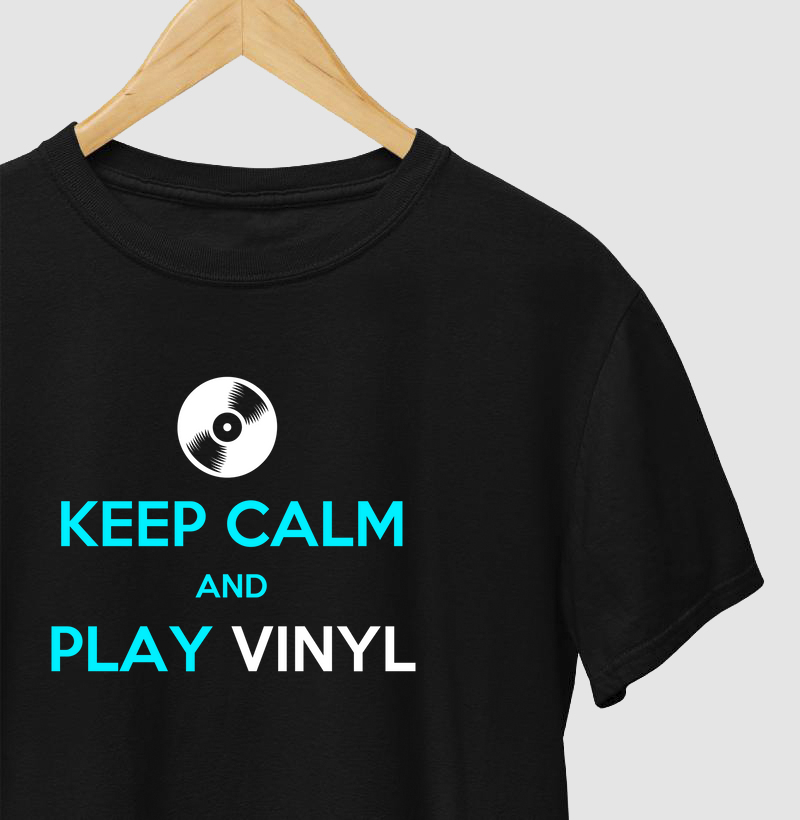 KEEP CALM AND PLAY VINYL - AZUL