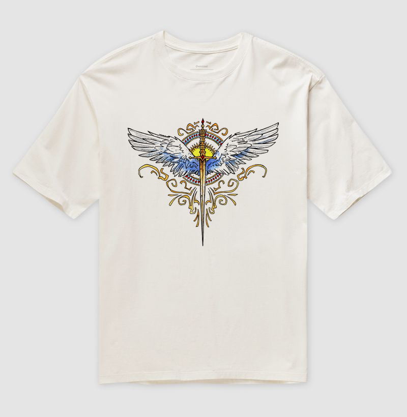 Camiseta Oversize Espada de São Miguel Arcanjo