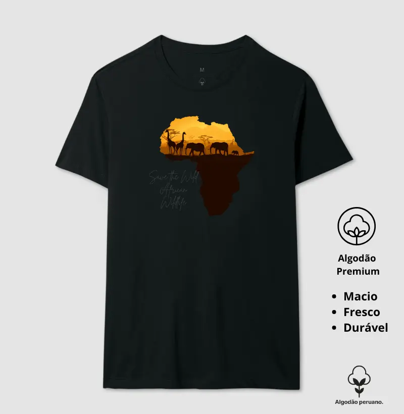 Camiseta Animalis 100% Algodão Peruano