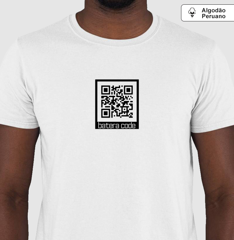 Camiseta Algodão Peruano Batera QR Code