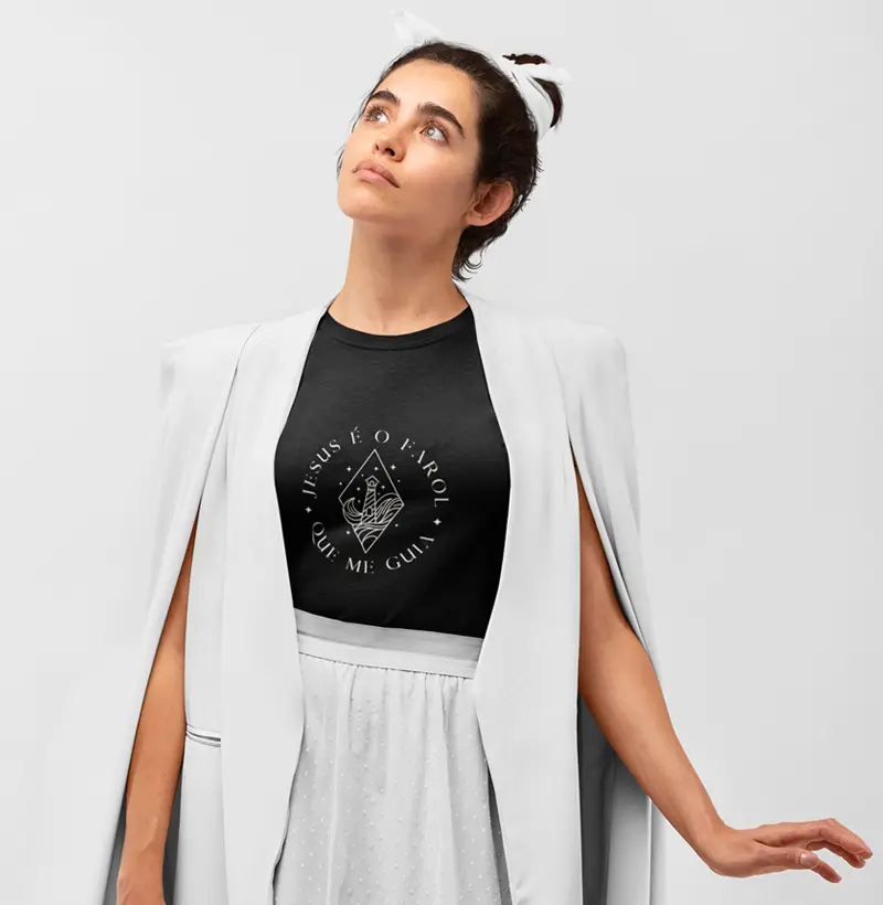 Camisa Cristã Unissex  "Jesus é o Farol Que Me Guia"