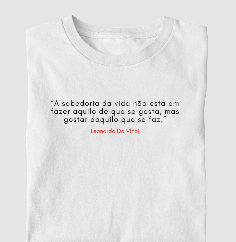Camiseta Leonardo Da Vinci Sabedoria
