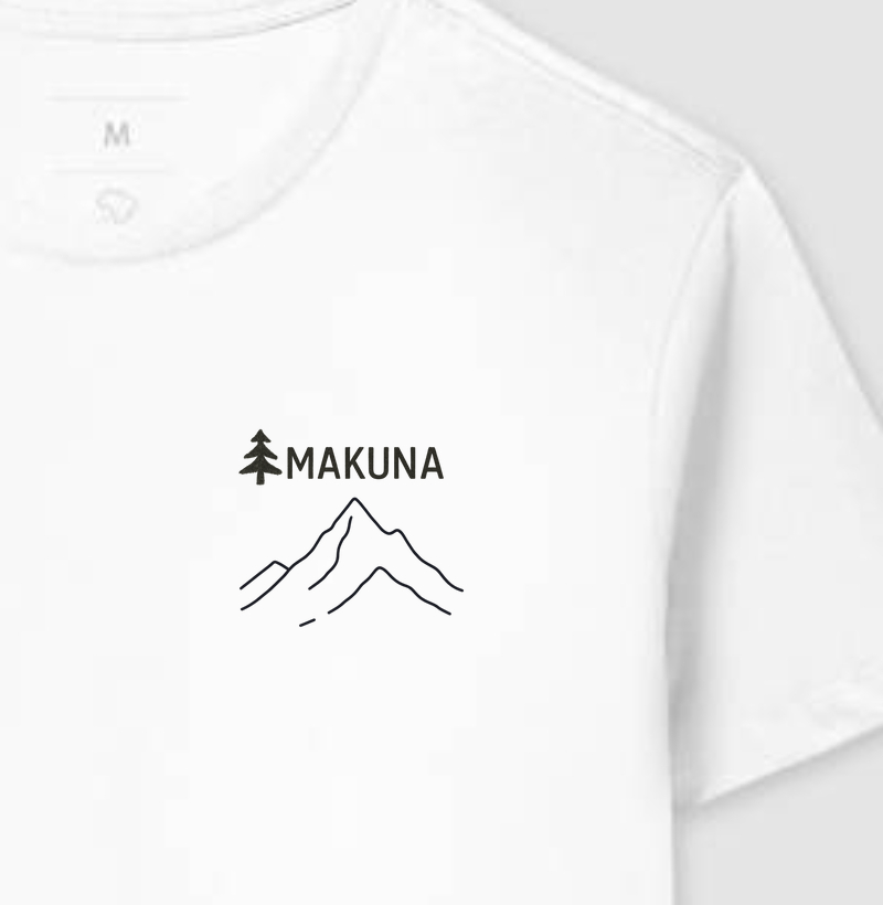 Camiseta Cume – Estampa Minimalista de Montanha no Peito
