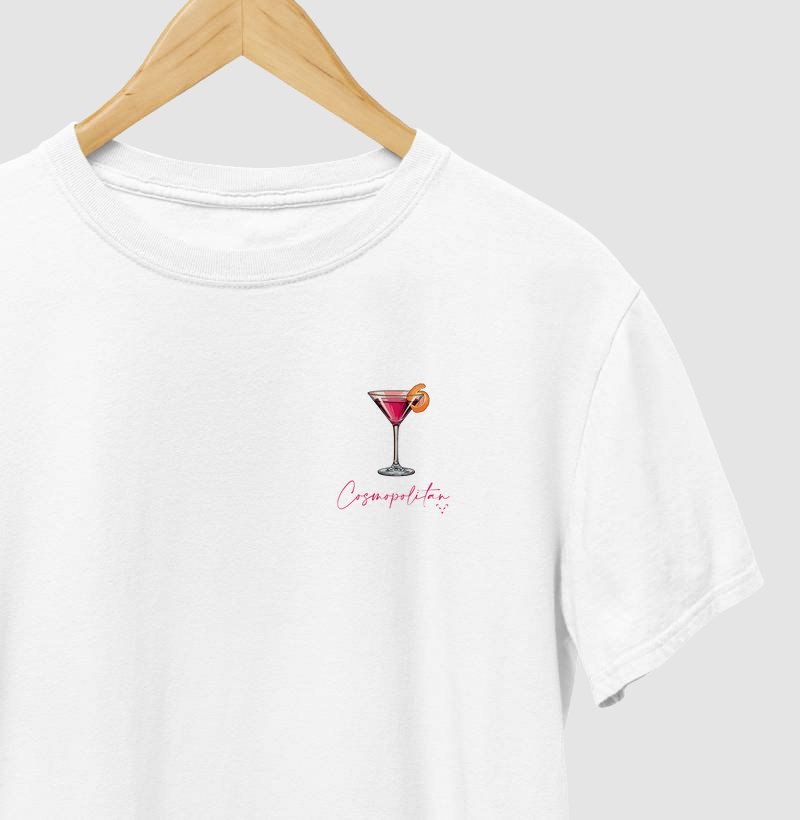 camiseta coleção drinks - cosmopolitan