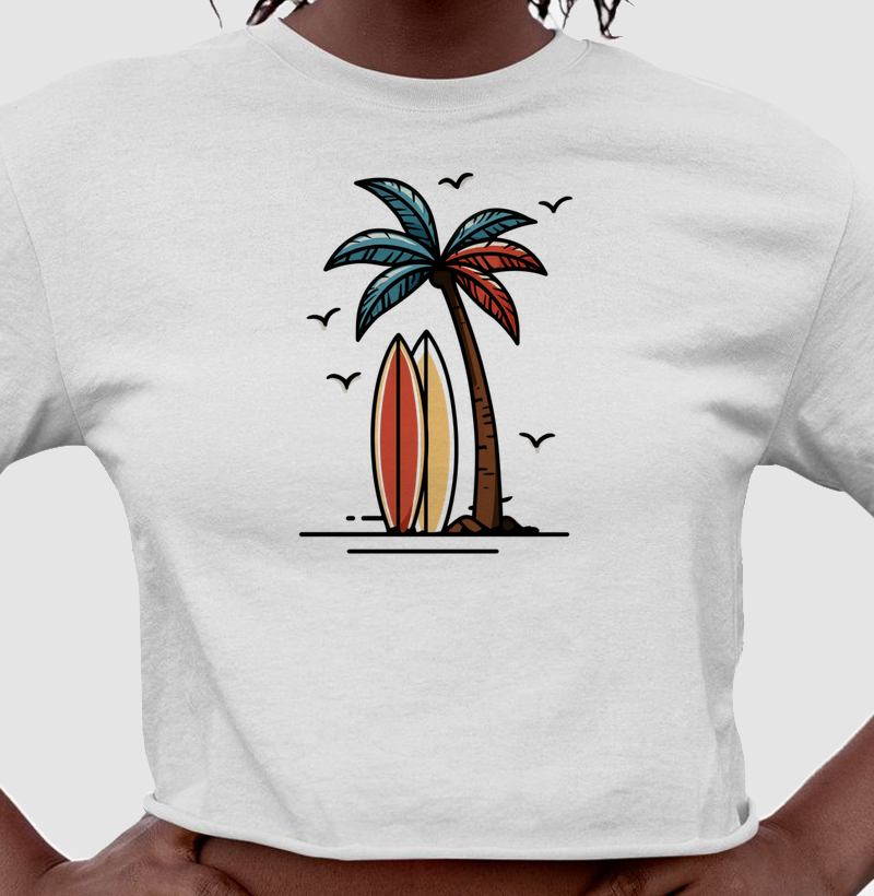 Cropped Dia de Praia & Prancha — Praia & Orla | Posto80