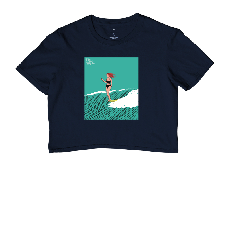 Cropped Mulher Surfista Hang Ten V01