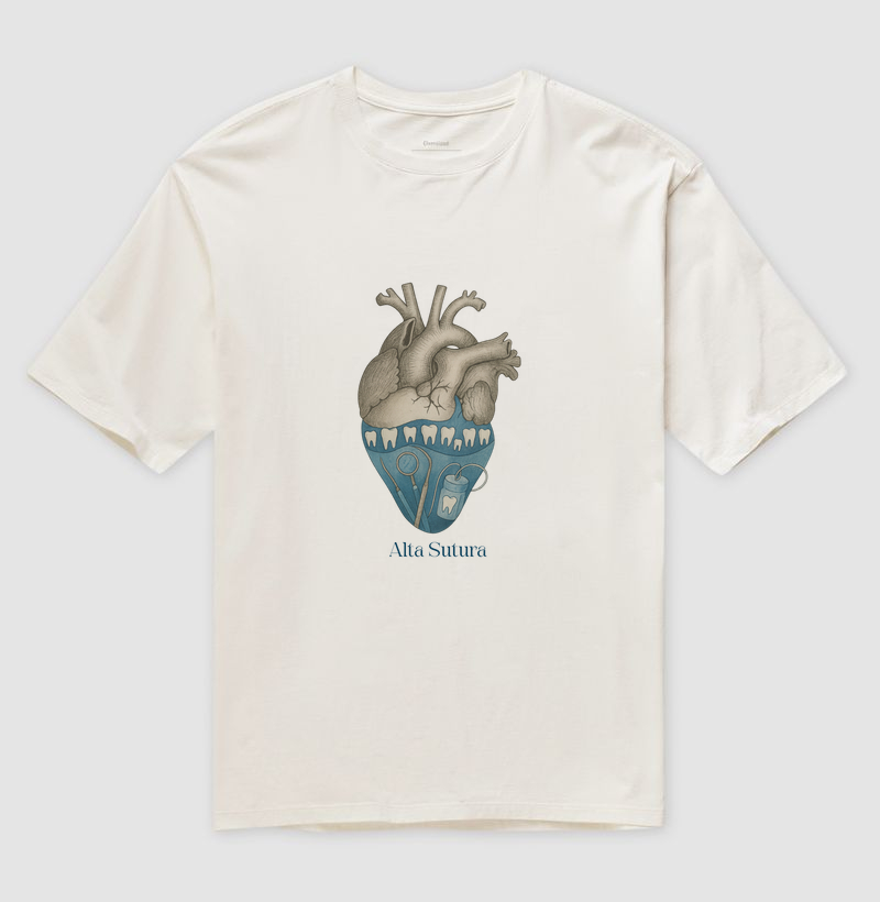 Camiseta Unissex Oversized 100% Algodão - Amor por odonto