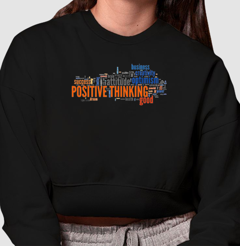 Cropped Moletom Positive Thinking