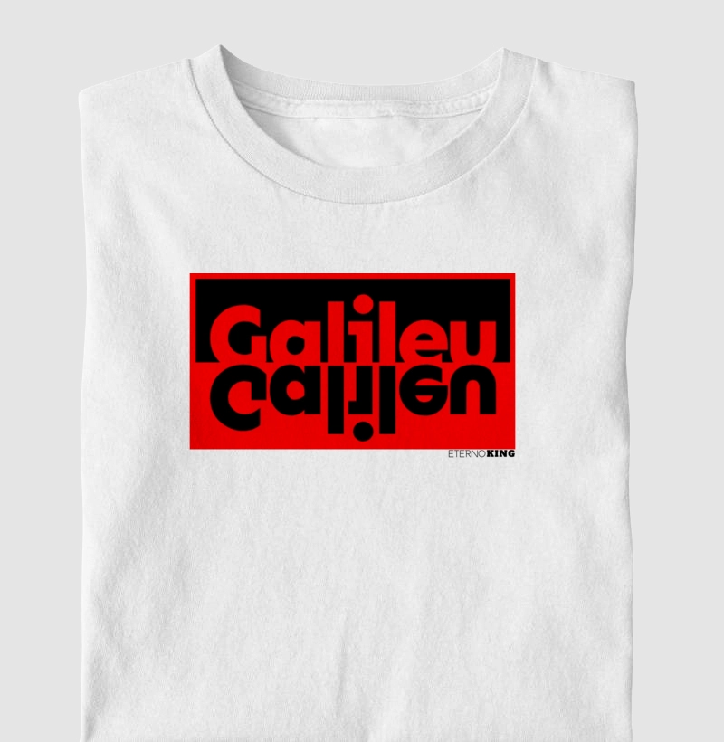 Camiseta cristã marca Eterno King com frases de fé "GALILEU"