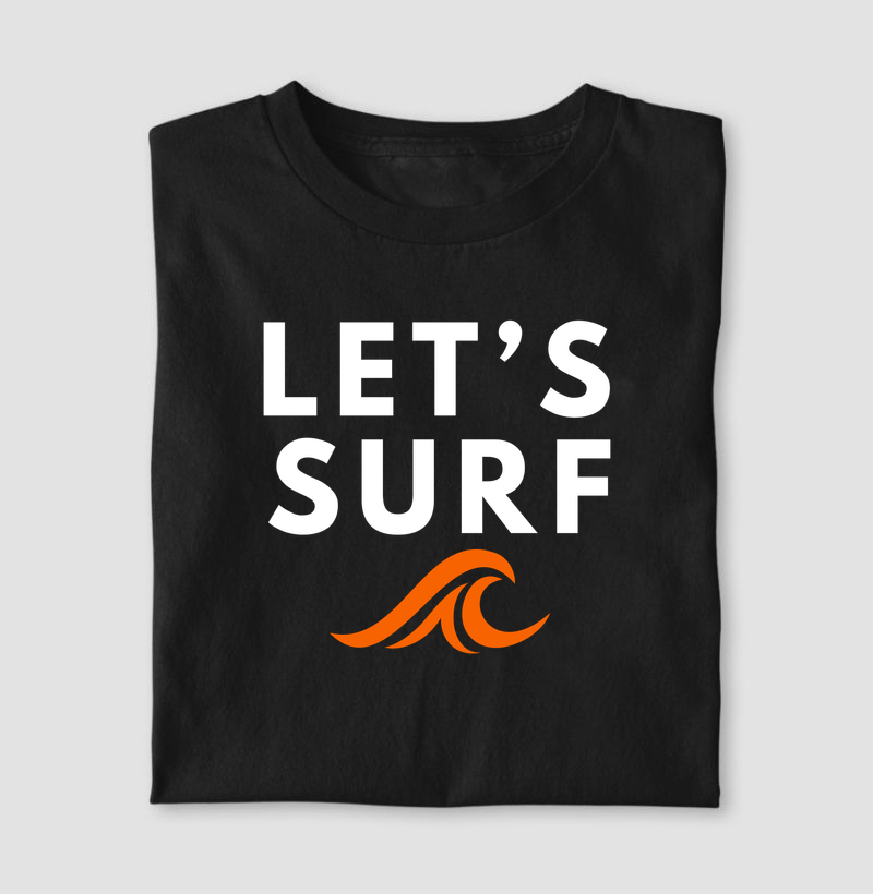 Camiseta Let’s Surf – Onda Minimalista