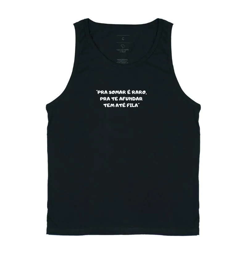 Camiseta Regata - Pra Somar é Raro