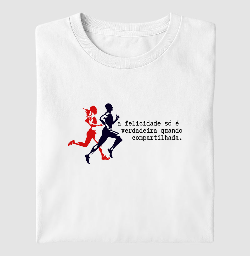 Camiseta felicidade compartilhada