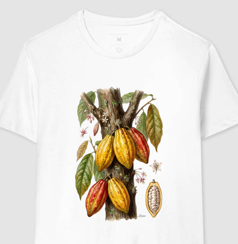 Camiseta Cacau | Coleção Aquarela Nativa