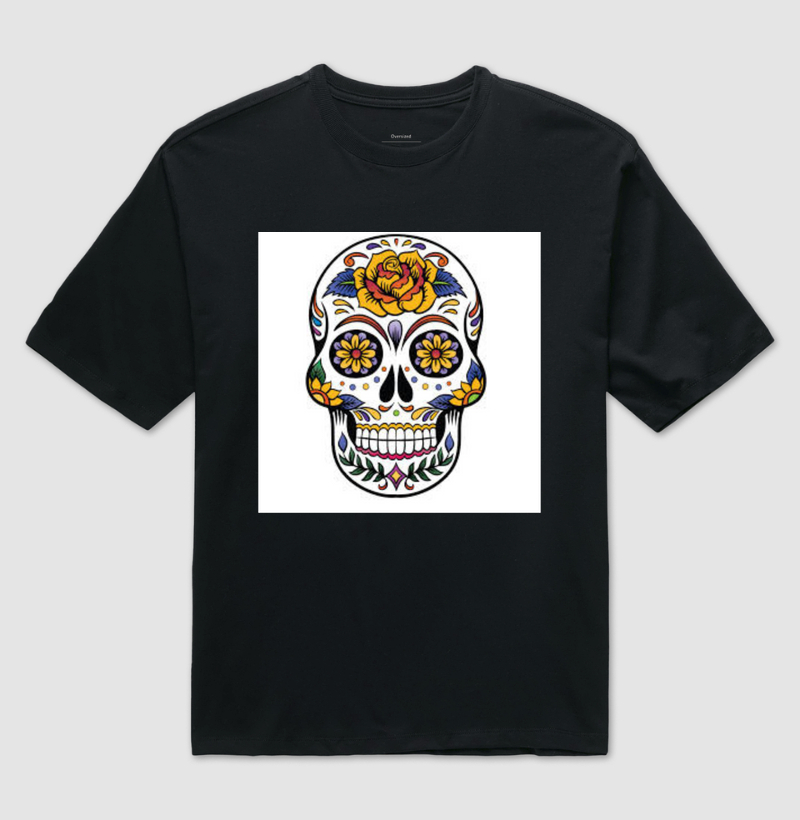 Camisetas com estampas inspiradas em caveiras
