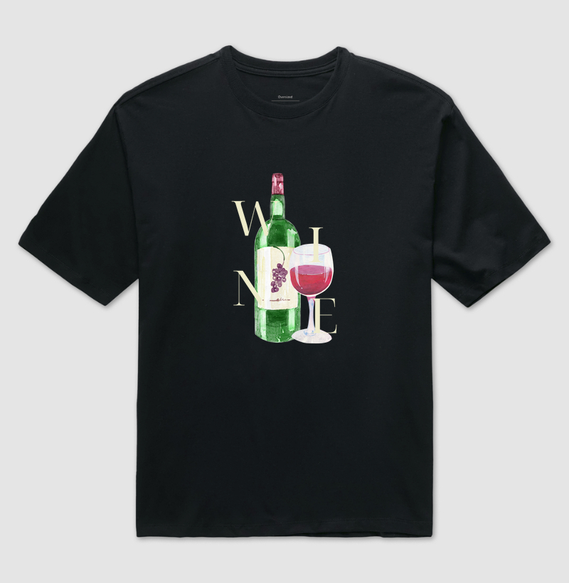 Camiseta Wine Aquarela