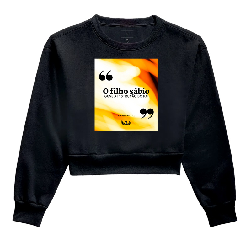 Camiseta Personalizada O filho sábio ouve a instrução do pai. Pv 13.1
