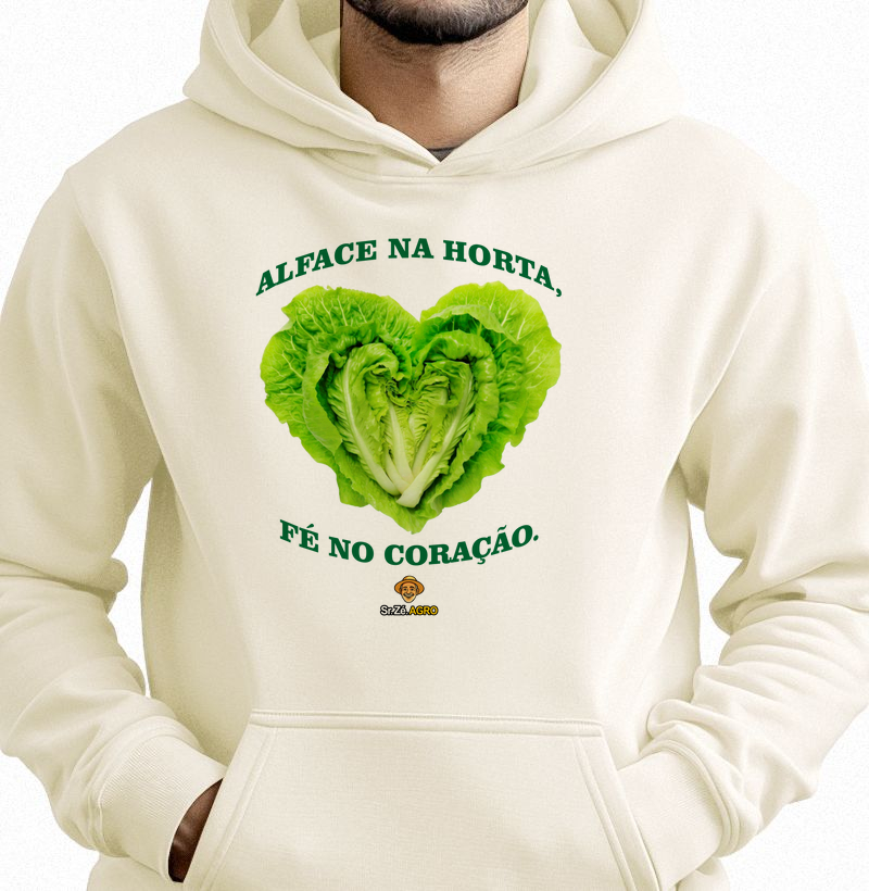 Alface na horta, Fé no coração.