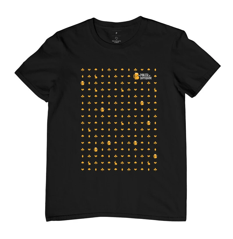 Camiseta de Poker em Algodão - Poker de Botequim Masculina