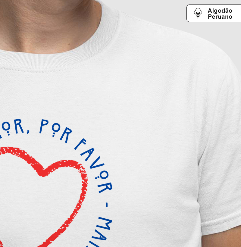 Estampa Coração Mais Amor - Branco Masc.