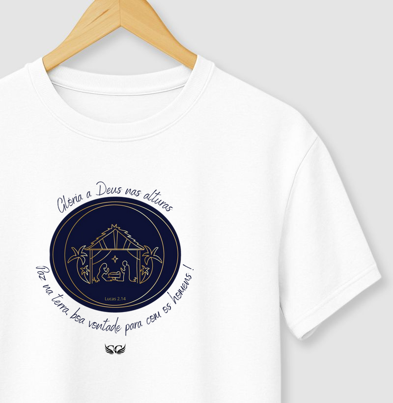Camiseta Natal Glória a Deus nas Alturas