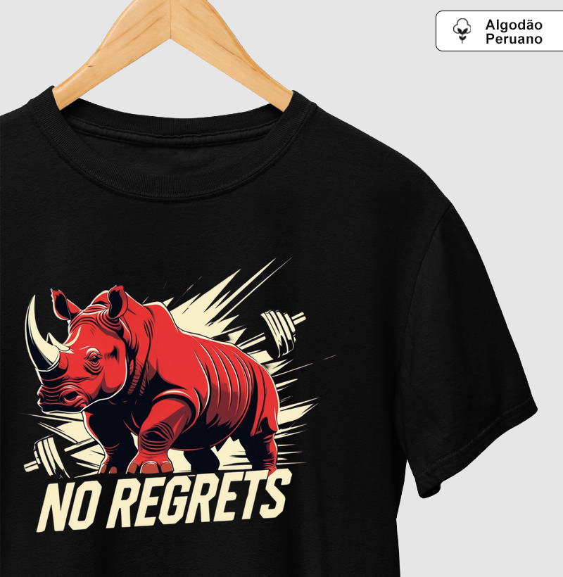 T shirt No regrets Pima