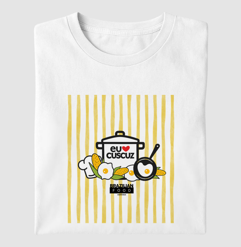 Camiseta Eu Amo Cuscuz | OxenteWear - Versão 2