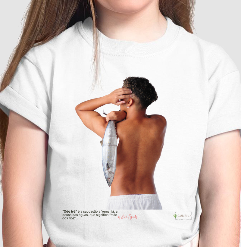 Camiseta Infantil - COLAB - Iemanjá - Proteção - by Jove Fagundes