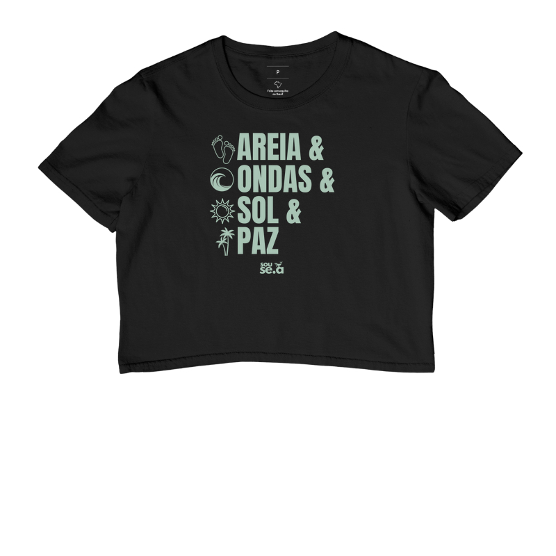 Areia ondas sol e paz