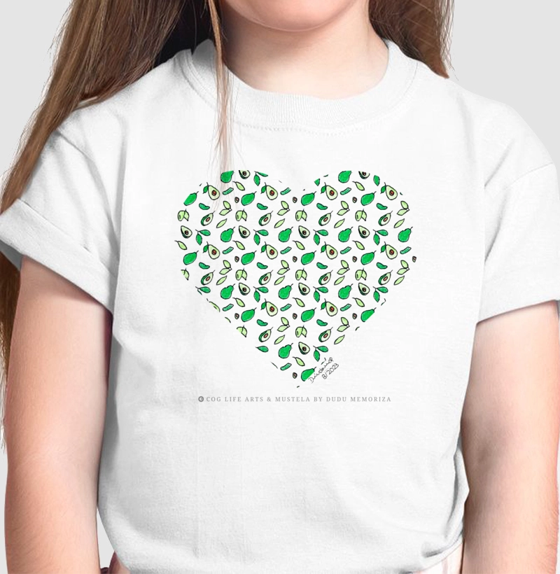 Camiseta Infantil Em coração by Dudu Memoriza