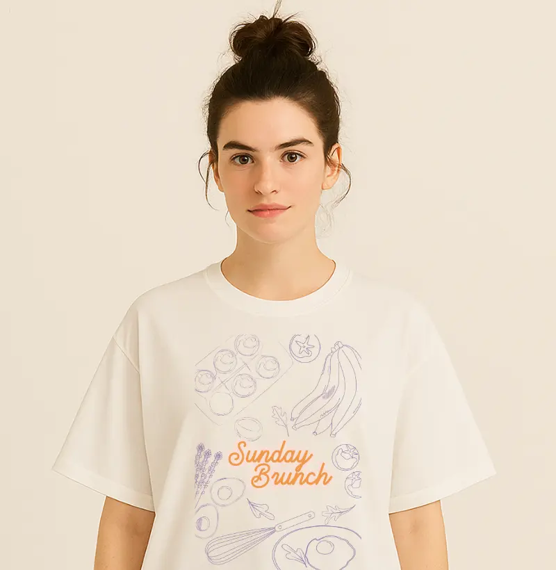 Camiseta Oversized Sunday Brunch