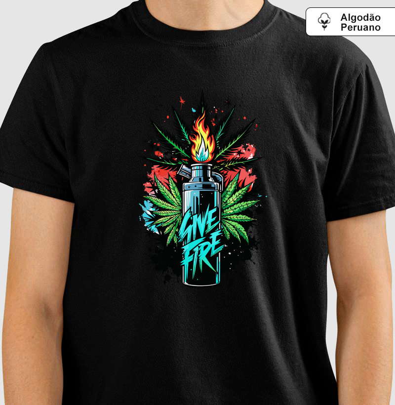 Camiseta Algodão Peruano Give Fire